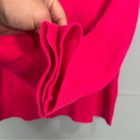 JCrew Cashmere Sweater Classic Fit Crewneck Pink Fuchsia Magenta Women Sz Large - Picture 4 of 11